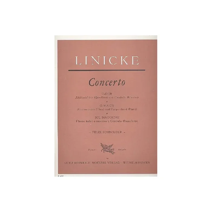 Concerto G-Dur für Altflöte, Violine,