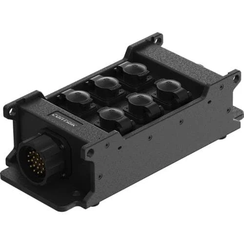 CONTRIK CPSM-S2-T6 – IN / Daisy Chaining: 2 x Socapex 419 kompatibel OUT: 6 x powerCON® TRUE1® TOP