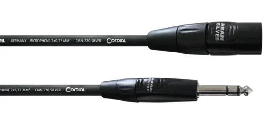 Cordial INTRO CIM 6 MV – 6,0 m, REAN XLR male / Klinke 6,3 mm stereo