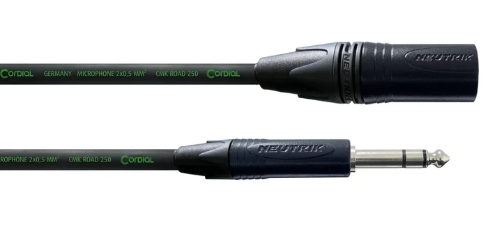 Cordial Road Line® XLR Male – 6,3mm Stereo Klinke, 2,5m