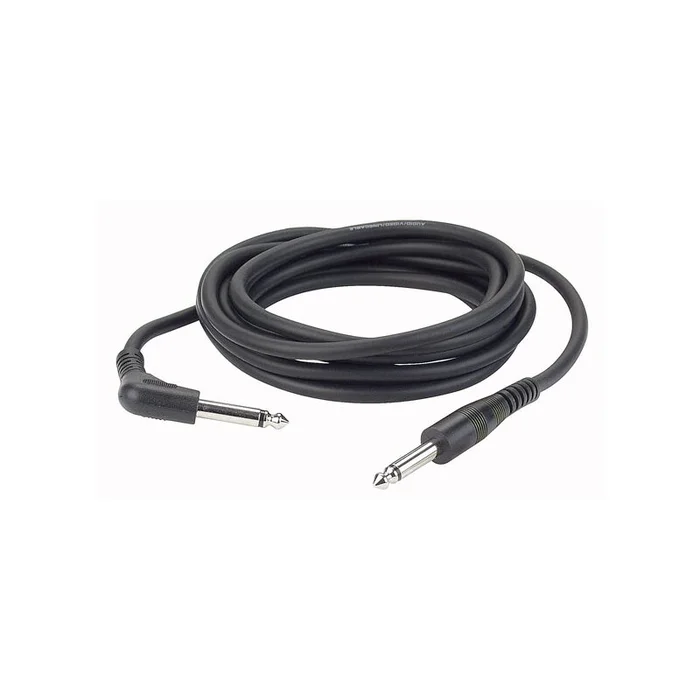 DAP – FL10 – unbal. 6,3-mm-Klinkenstecker mono auf 6,3-mm-Klinkenstecker mono 90° Black 1,5 m