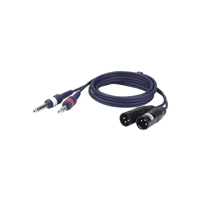 DAP – FL44 – 2 unbal. 6,3-mm-Klinkenstecker mono L/R auf 2 XLR-Stecker (male/männlich) 3-pol 1,5 m