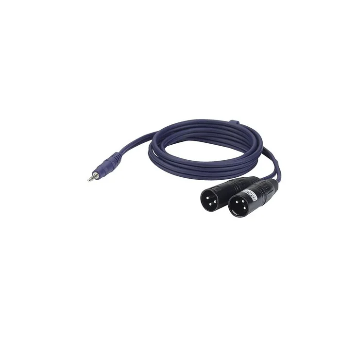 DAP – FL46 – stereo 3,5-mm-Klinkenstecker auf 2 XLR-Stecker (male/männlich) 3-pol 3 m