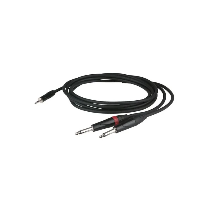 DAP – FLX31 – stereo 3,5-mm-Klinkenstecker auf 2 mono 6,3-mm-Klinkenstecker L/R 3m versenkter Anschluss