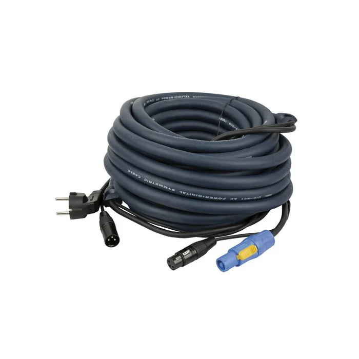 DAP – FP06 – Schuko/XLR M – Powercon/XLR F LIGHT Strom- und Signalkabel, 20 m