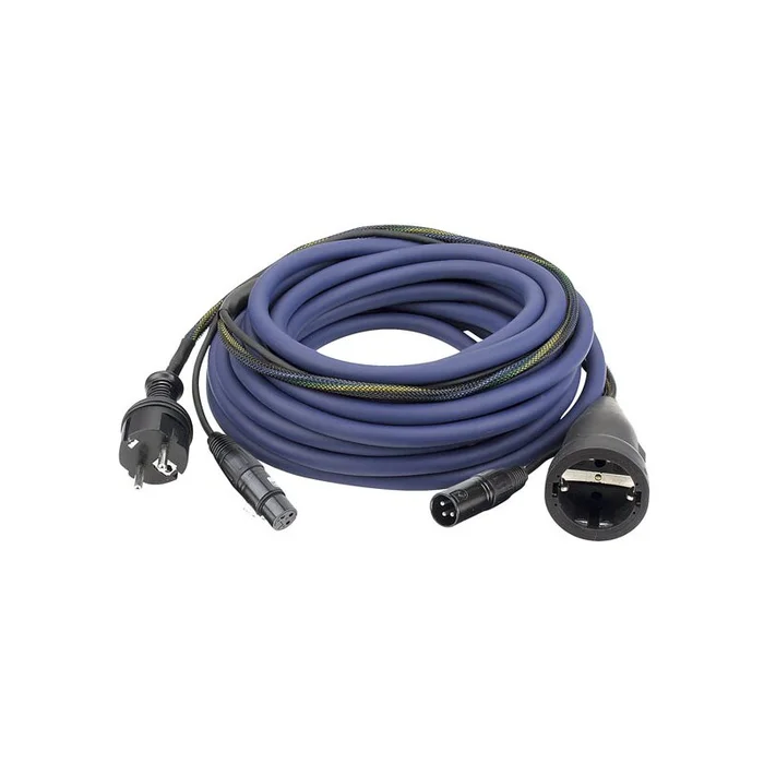 DAP – FP09 – Schuko/XLR F – Schuko/XLR M AUDIO Strom- und Signalkabel, 20 m