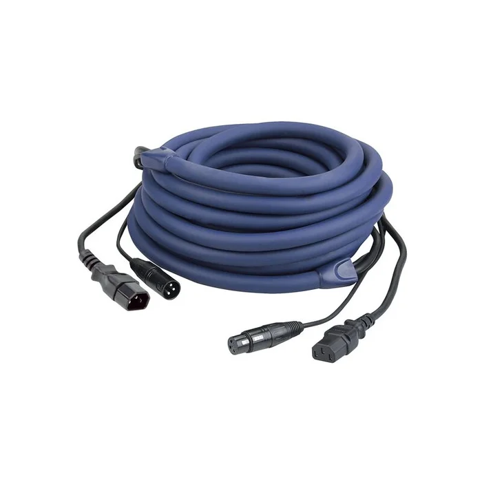 DAP – FP12 – IEC/XLR M – IEC/XLR F 3m LICHT Strom- und Signalkabel