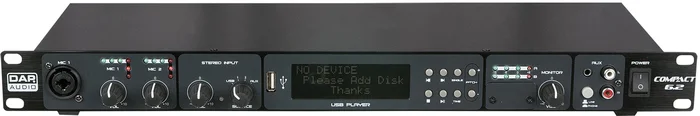 DAP-Audio Compact 6.2 6-Kanal-1HE-Installationsmischer/Player