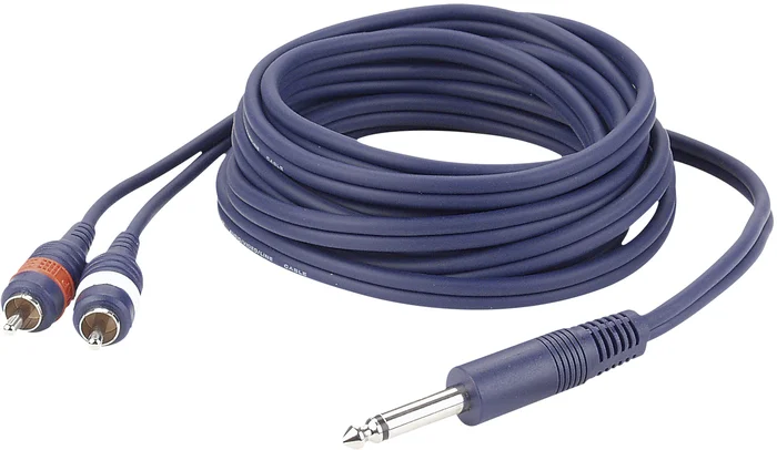 DAP-Audio FL33 – Mono-Klinkenstecker auf 2 Cinch-Stecker L/R, 3 m