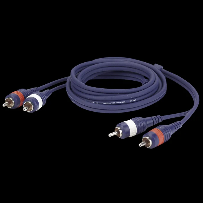 DAP FL24 – 2 RCA male L/R to 2 RCA male L/R 0,75 m