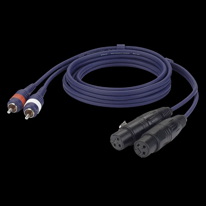 DAP FL25 – 2 RCA male L/R to 2 XLR/F 3P 1,5 m