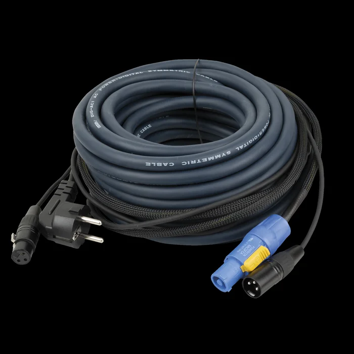 DAP FP10 – Schuko/XLR F – powerCON/XLR M – Audio / Power AUDIO Strom- und Signalkabel – 15 m