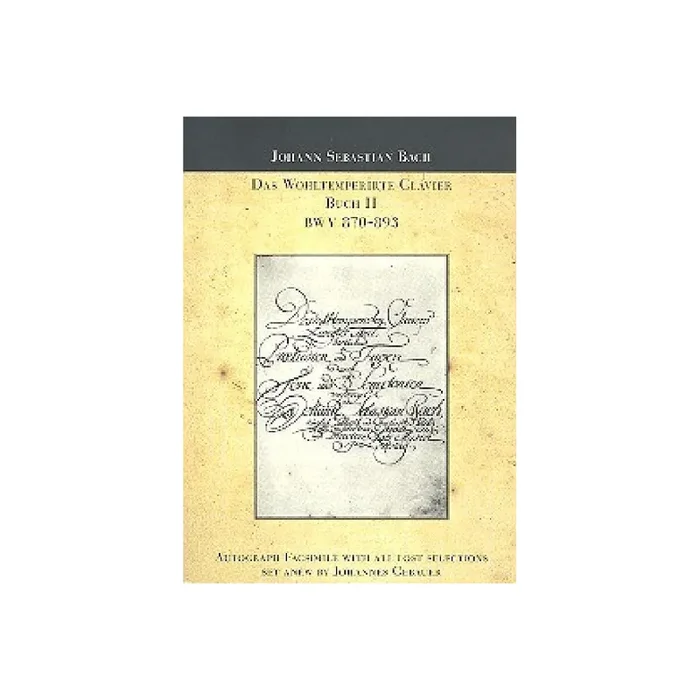 Das wohltemperierte Klavier Band 2