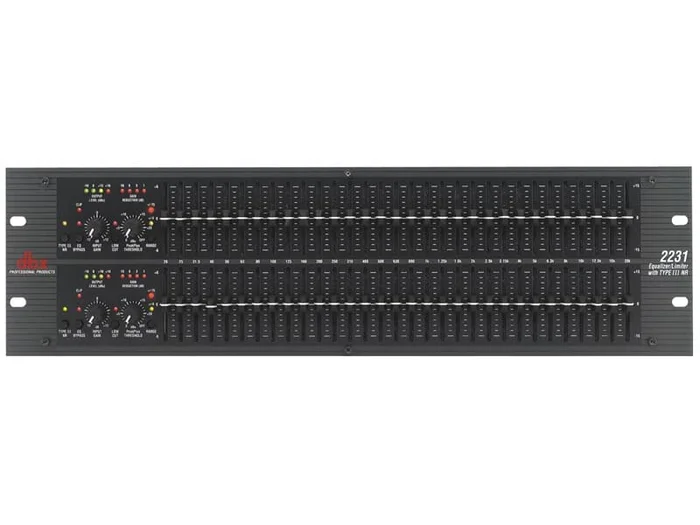 DBX 2231 Grafischer Equalizer, 2x 31-Band, Noise-Reduction & Limiter