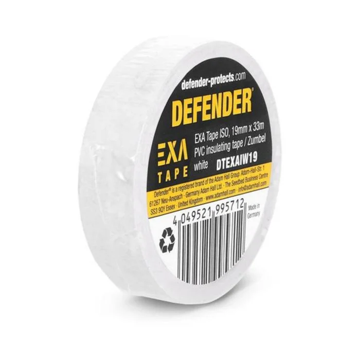Defender EXA-TAPE ISO W 19 PVC Isolierband / Zumbel weiß 19 mm x 33 m