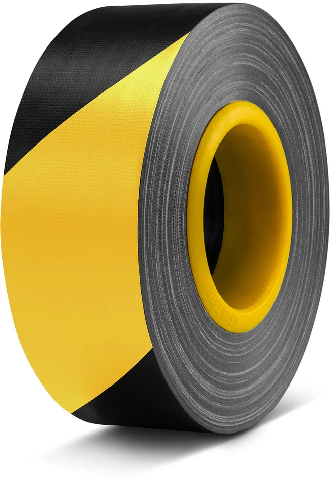 Defender EXA-TAPE® BY 50 ERGO-CORE – Premium Gewebeklebeband mit ERGO-Core | schwarz/gelb |
