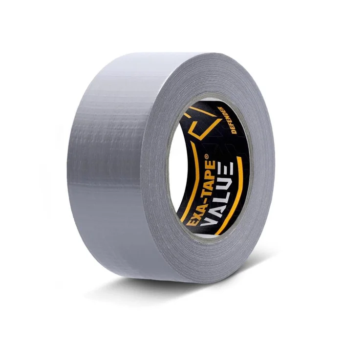 Defender EXA-TAPE-VALUE S 50 – Gewebeklebeband, Silber, glänzend, 50 mm x 50 m