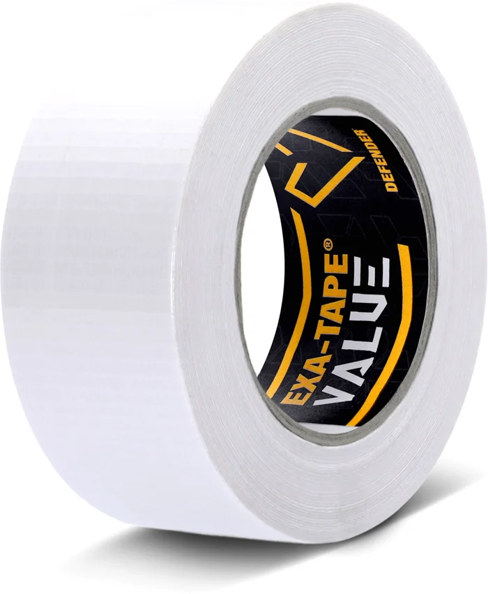 Defender EXA-TAPE-VALUE W 50 – Gewebeklebeband, Weiß, glänzend, 50 mm x 50 m