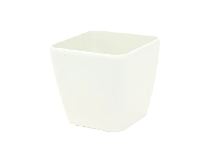 Dekotopf LUNA-20, eckig, weiß