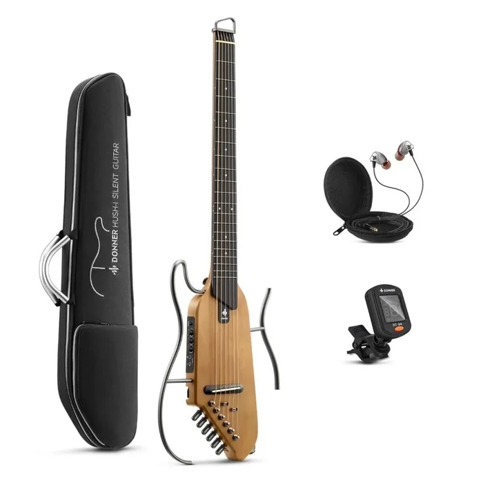 Donner HUSH-I Silent Westerngitarre maple
