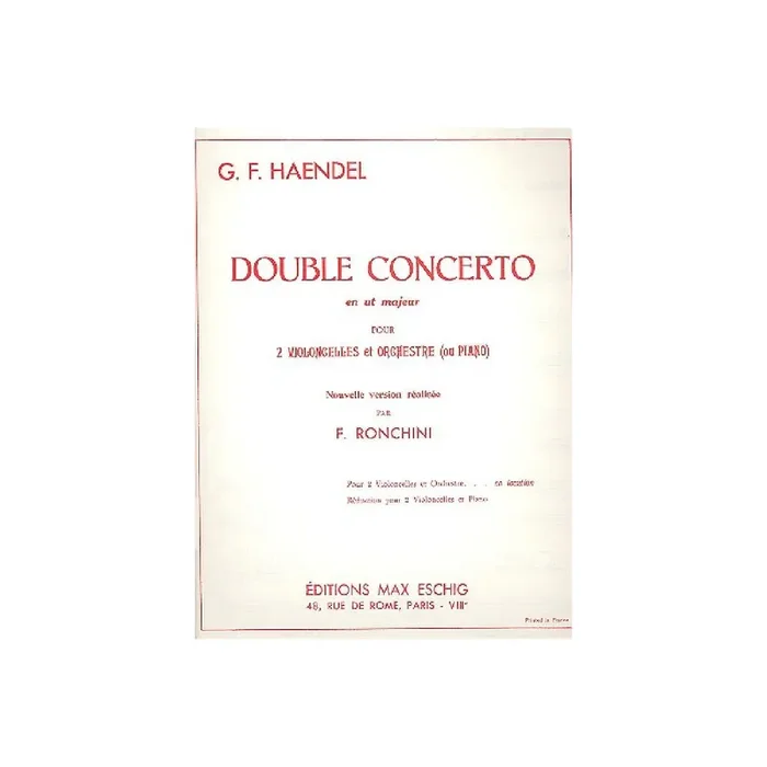 Double concerto ut majeur pour 2 violon-