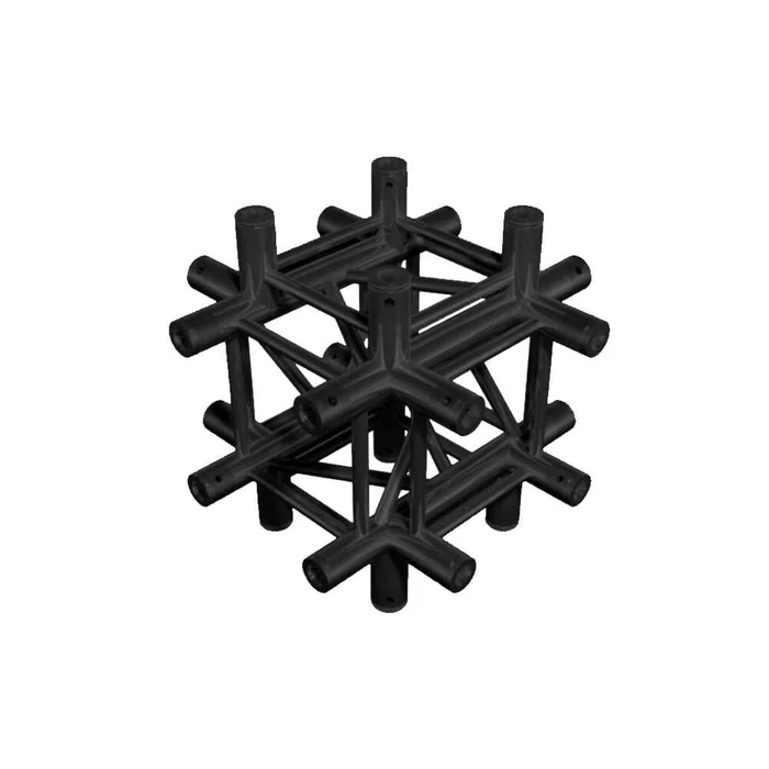 DURATRUSS DT 34/3-C61 Schwarz, 6-fach Ecke, X-Gelenk oben + unten, schwarz