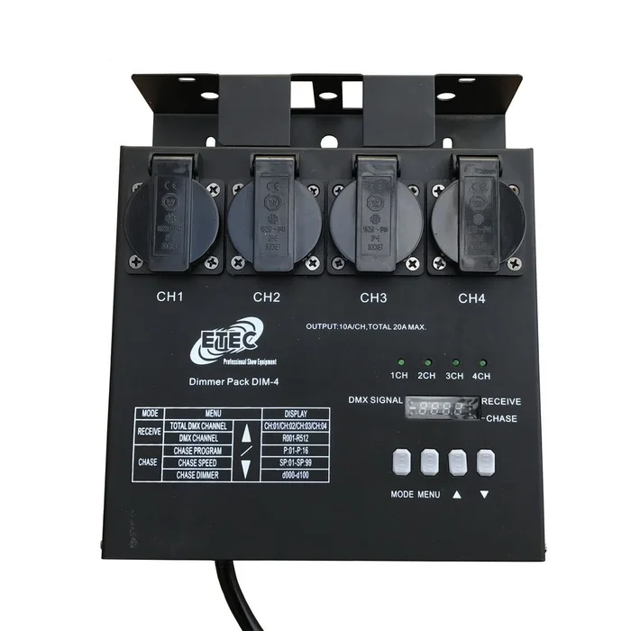 ETEC Dimmer Pack DIM-4 DMX MultiDim Schuko