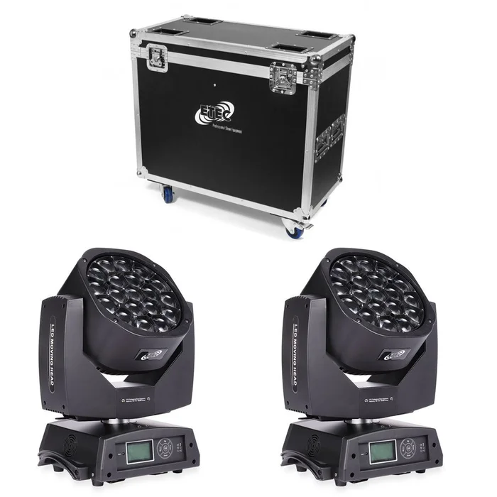 ETEC LED Big Eye Moving Head 19×15 Watt RGBW MK2 Set mit Flightcase