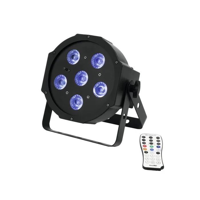 EUROLITE LED SLS-603 TCL + UV Floor – Flacher Scheinwerfer mit 5 x 3-W-3in1-LED (RGB) und einer 3-W-UV-LED