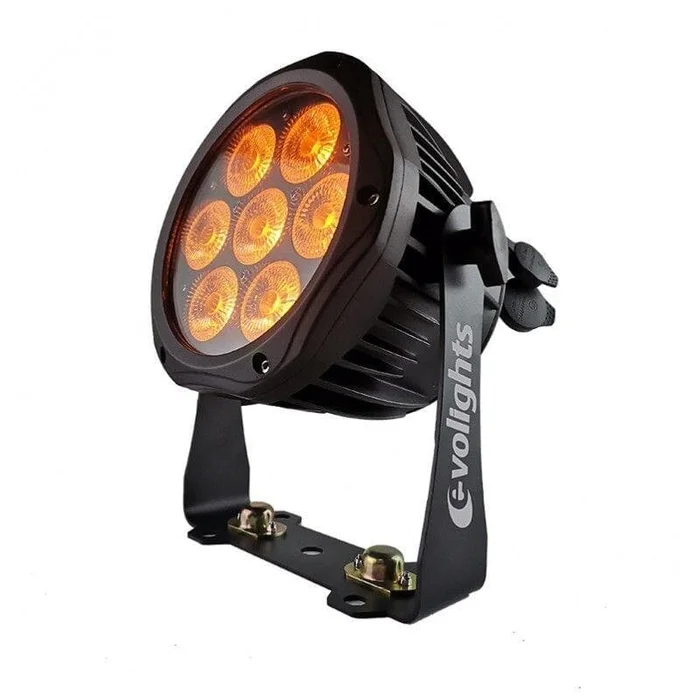EVOLIGHTS GLACIER 7 LED PAR 7x10W RGBWA-UV IP65 Bühnenbeleuchtung für den Außenbereich