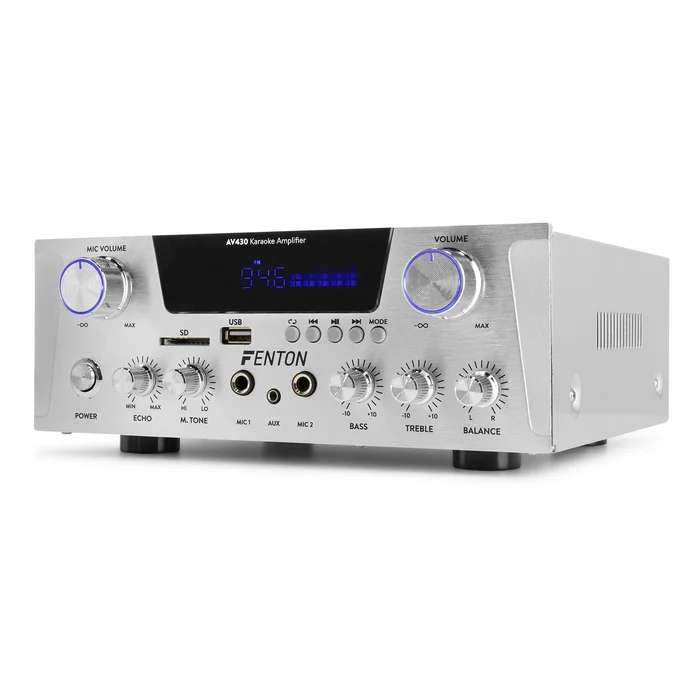 Fenton AV430A Karaoke-Verstärker Alu