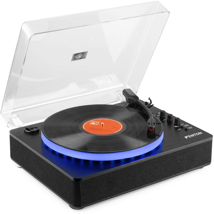 Fenton RP162LED Plattenspieler mit BT in/out Schwarz -B-Stock-