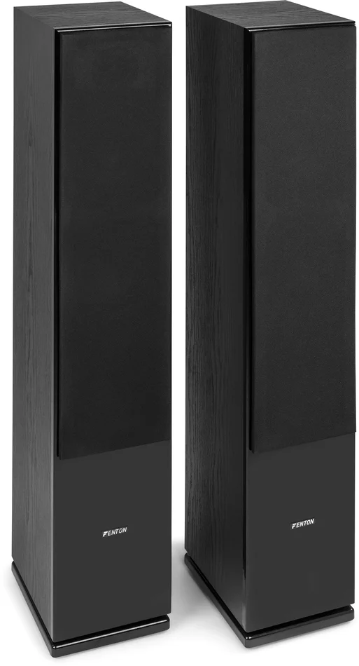 Fenton SHF80B Tower-Lautsprecherset 3x 6,5″ Schwarz -B-Stock-
