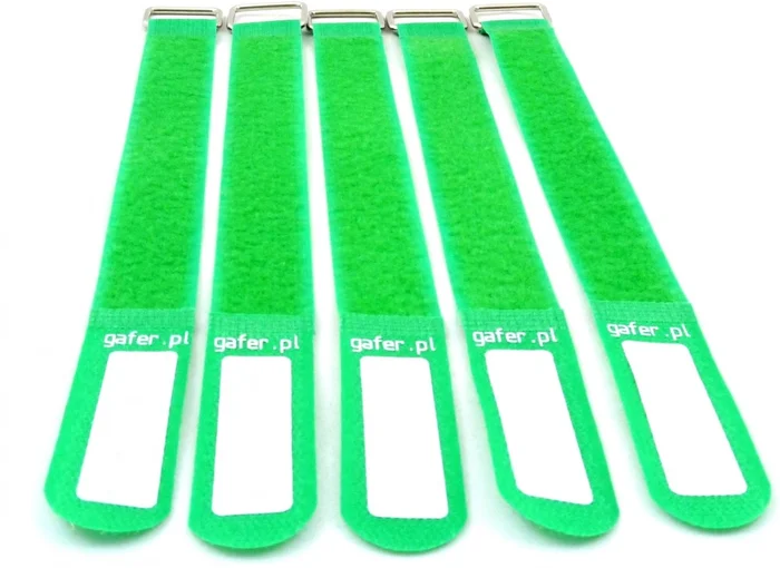 GAFER.PL Kabelbinder Klettverschluss 25x550mm 5er Pack grün