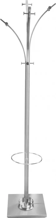 Garderobe „Cornu“ Edelstahloptik Stahl Chrom für Messestände