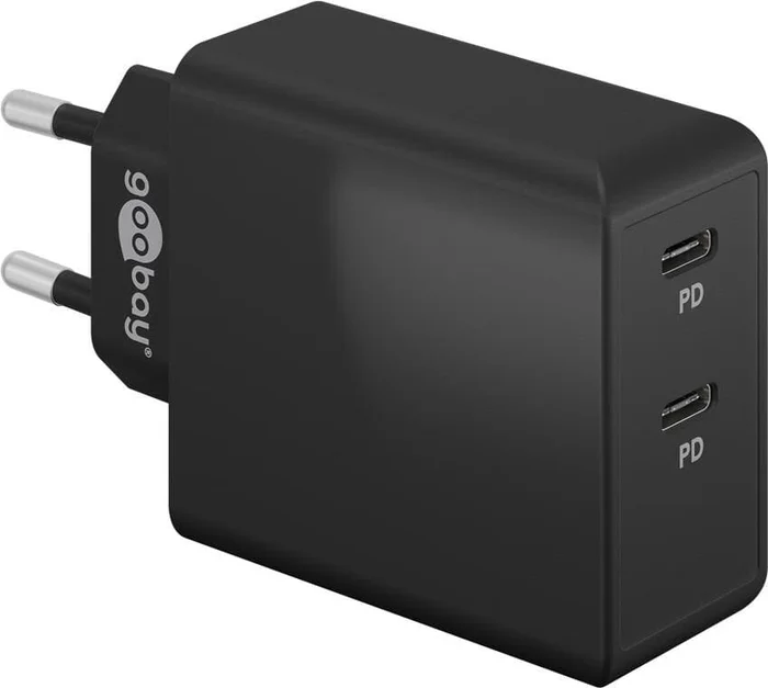 Goobay Dual-USB-C™ PD Schnellladegerät (36 W) schwarz