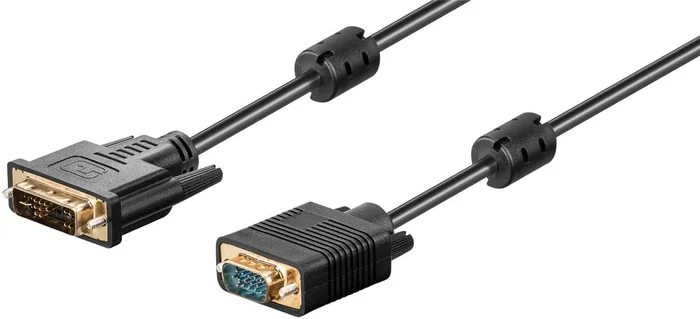 Goobay DVI-I/VGA Full HD Kabel, vergoldet 2m