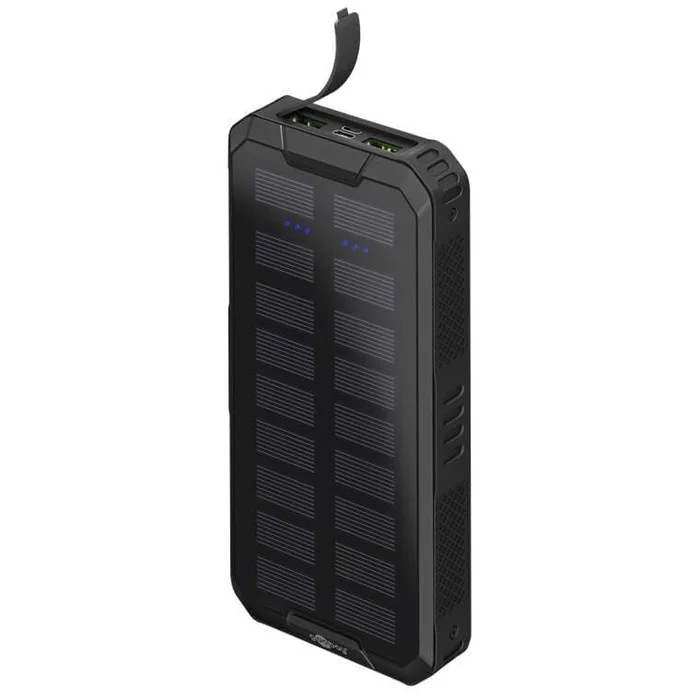 Goobay Outdoor Schnelllade-Powerbank mit Solar 20.000 mAh (USB-C™ PD, QC 3.0)