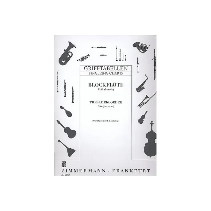 Grifftabelle für Altblockflöte (barock)