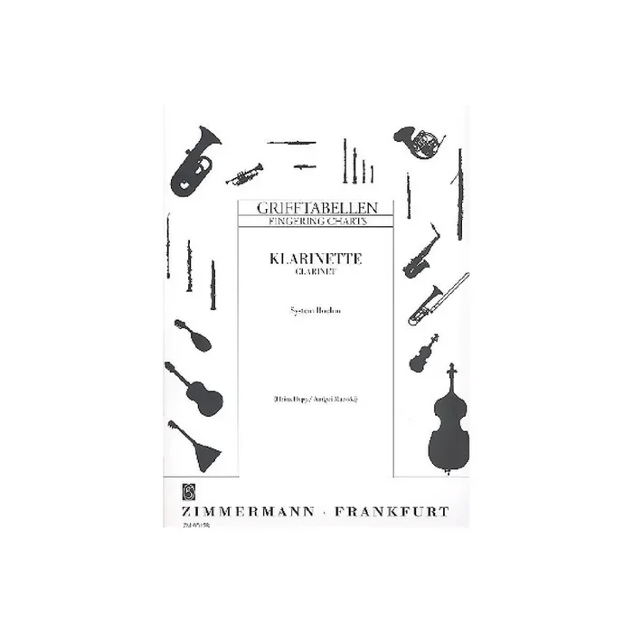 Grifftabelle für Klarinette