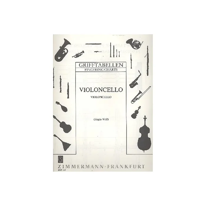 Grifftabelle für Violoncello