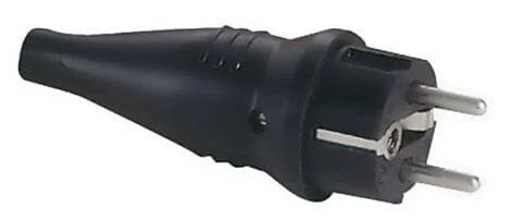 Gummi Schutzkontaktstecker schwere Ausführung