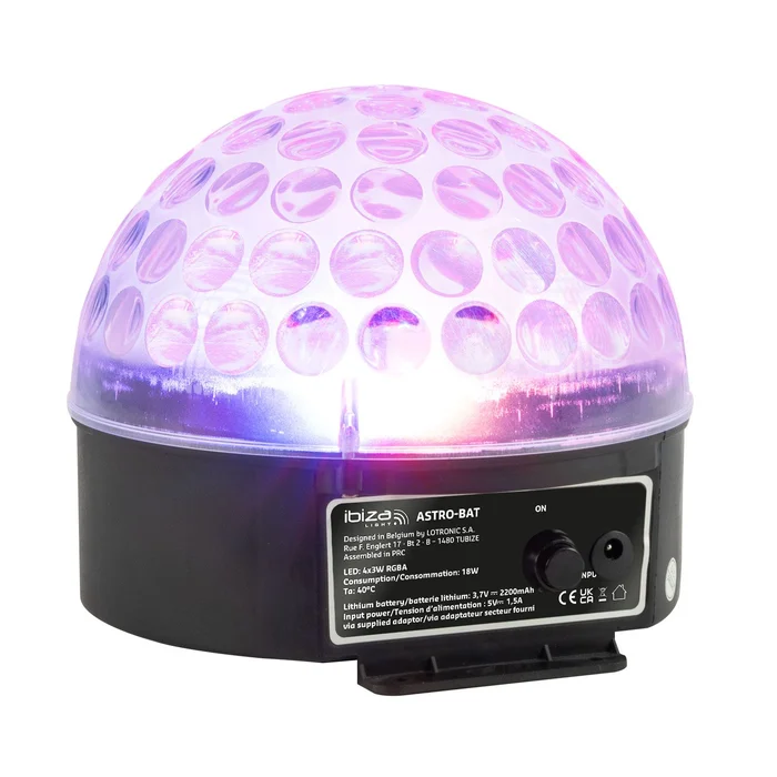 IBIZA ASTRO-BAT RGBA LED LICHT EFFEKT mit Akku