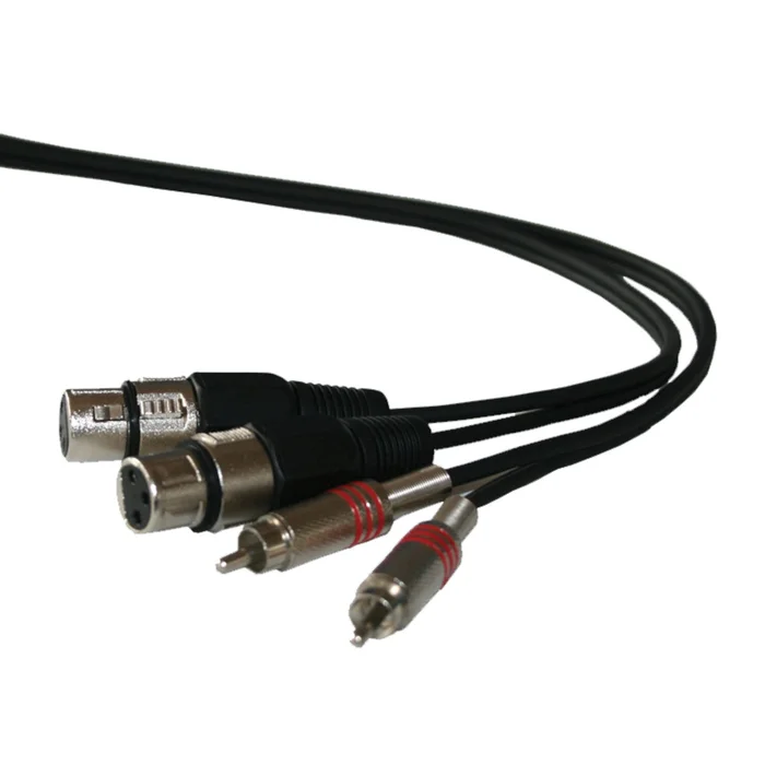 IBIZA CM3RXF-2 Adapterkabel XLR/Chinch 3m