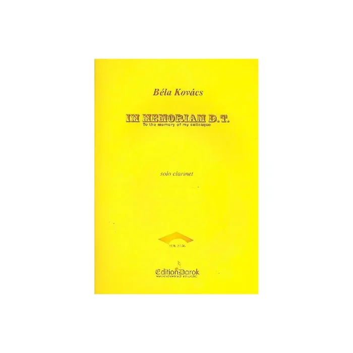 Im memoriam D.T. für Klarinette