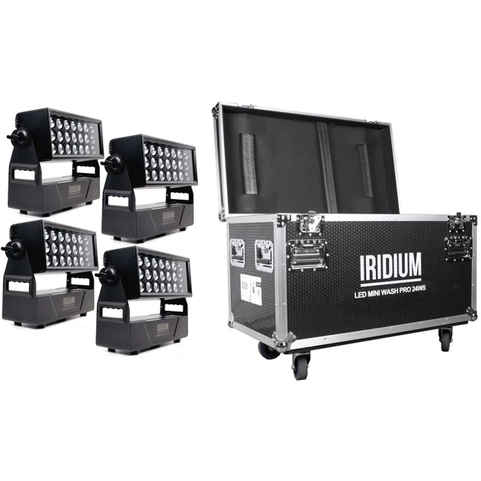 IRIDIUM LED Mini Wash Pro 21Z Tourpack – 4 x Outdoor Floodlight 21x20W inkl. Case
