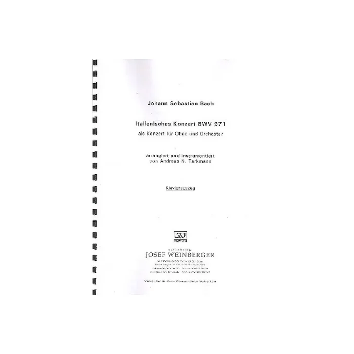 Italienisches Konzert G-Dur BWV971 für