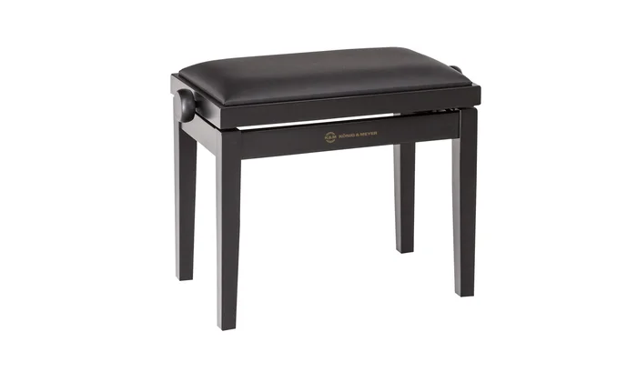 König & Meyer 13910 Klavierbank – Bank schwarz matt, Sitz Kunstleder schwarz
