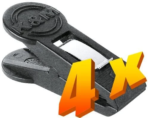 König & Meyer 16060 Notenklammer – schwarz, 4er Pack