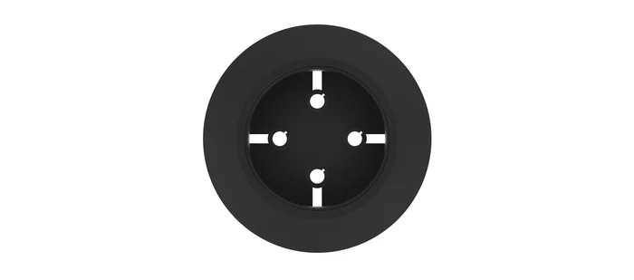 Kramer RTBUS-4C(BC) – Runder Tischtank mit vier Kabeldurchführungen, silbern